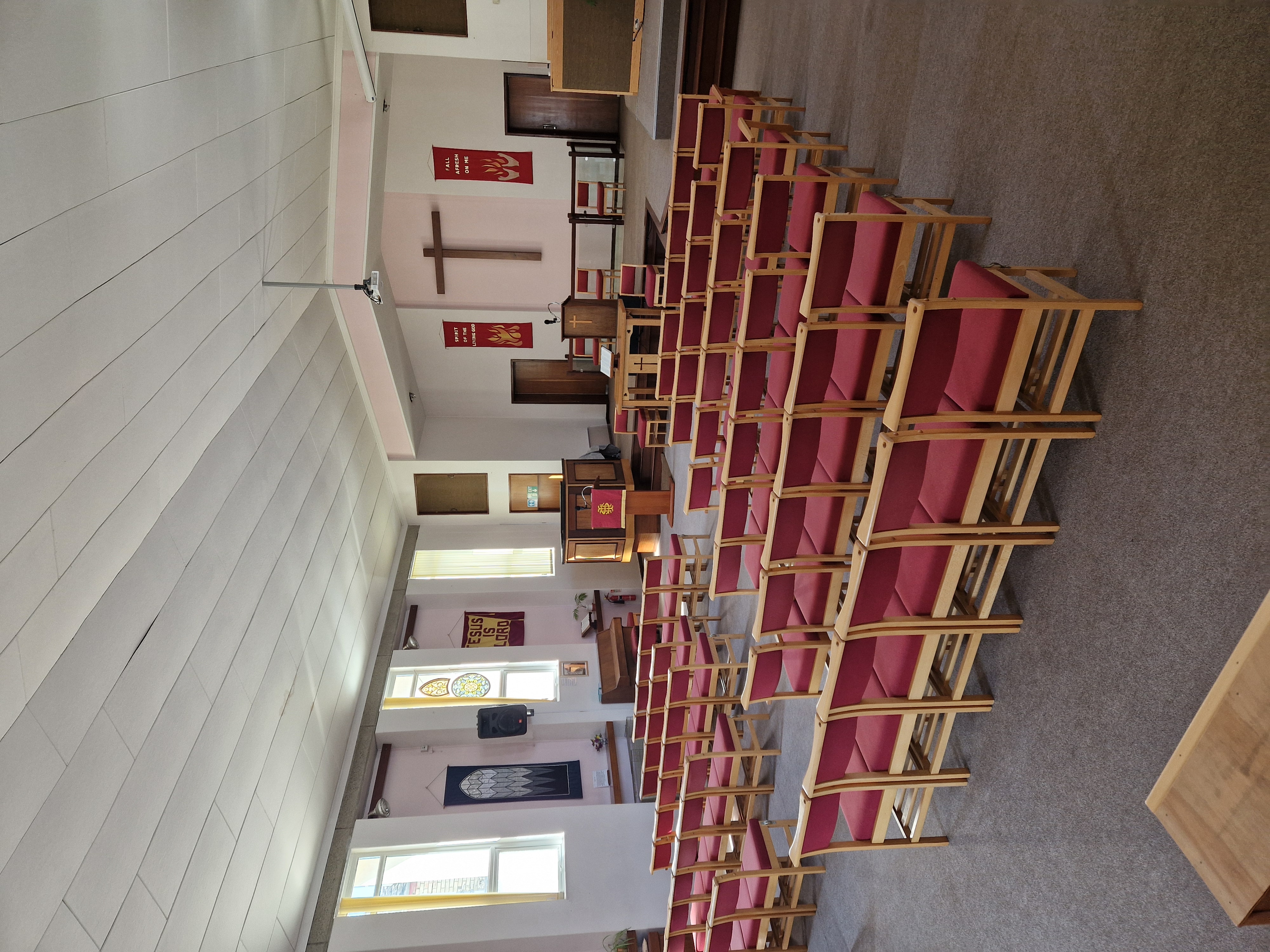 People gathered for a coffee morning at Bideford Baptist Church